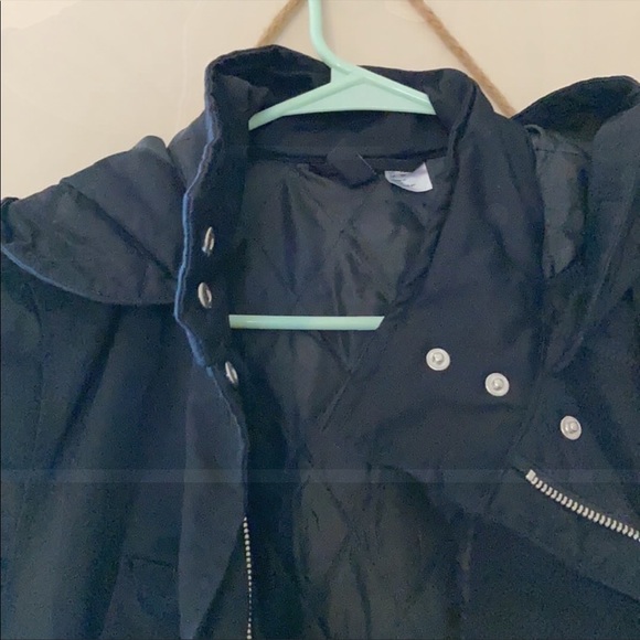NWOT H&M BLACK PADDED PARKA WITH HOOD - Picture 6 of 7